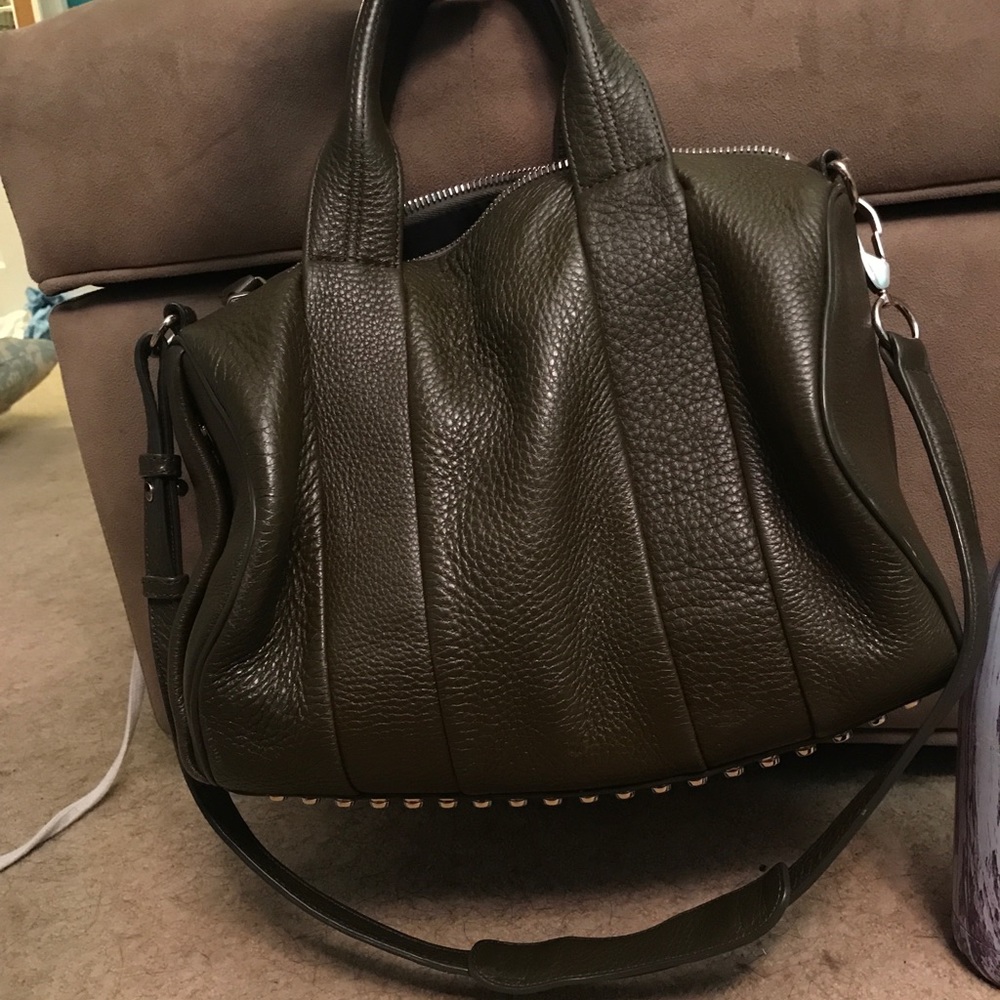 Alexander Wang Olive Rocco Duffel w/ Gold Hardware